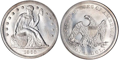 liberty seated dollar